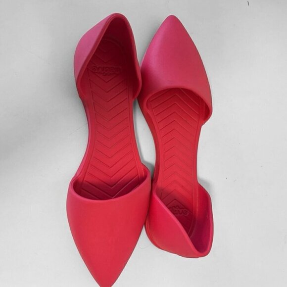 Native D'Orsay Audrey hot pink EVA FlatsPoint Toe Size 6 Washable Slip On - Picture 4 of 10